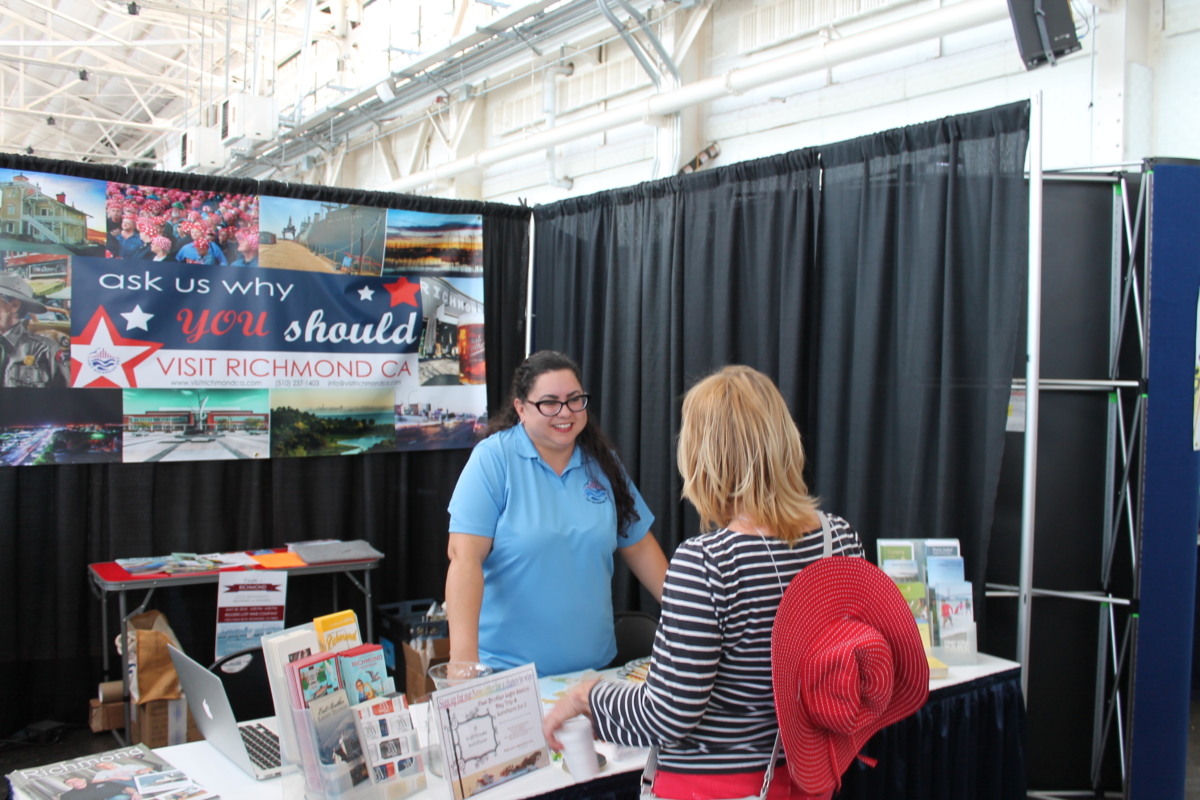 Visit Richmond CA Office Manager Desiree Heveroh showcasing Richmond at the 2018 boat show