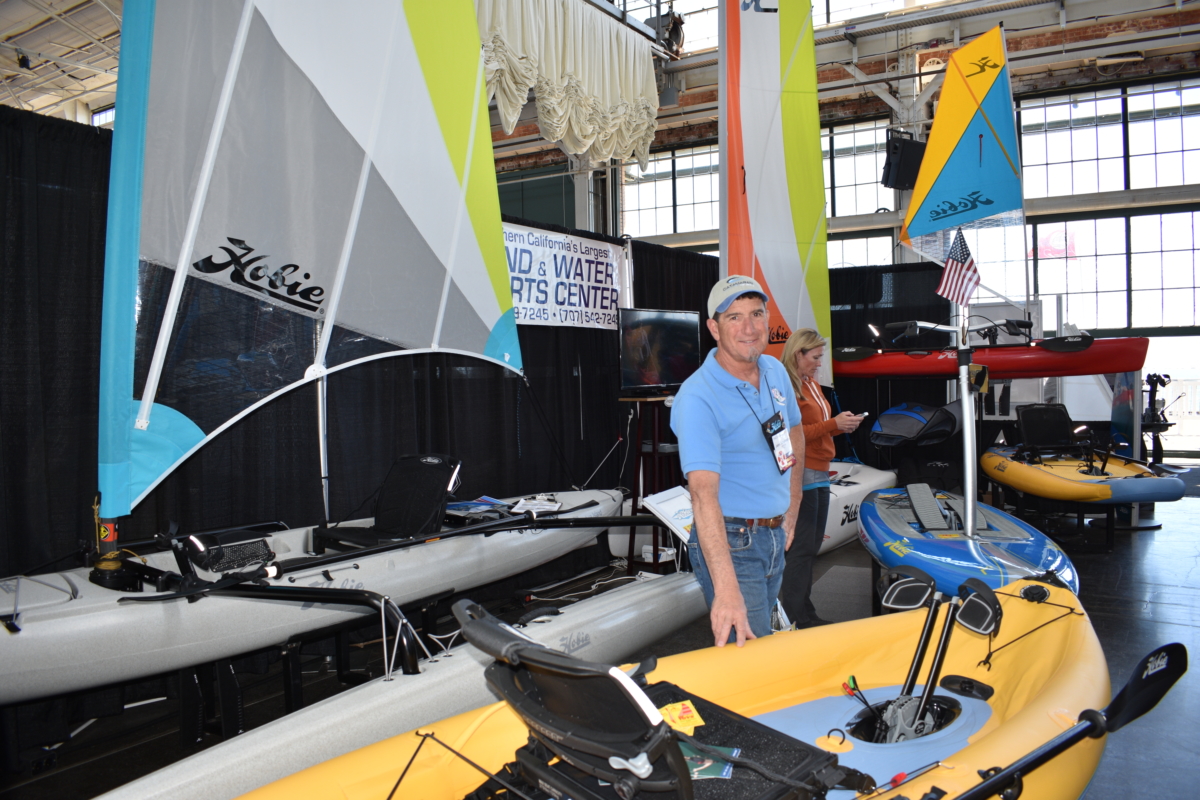 Hobie ‘s booth always has new boats loved by all