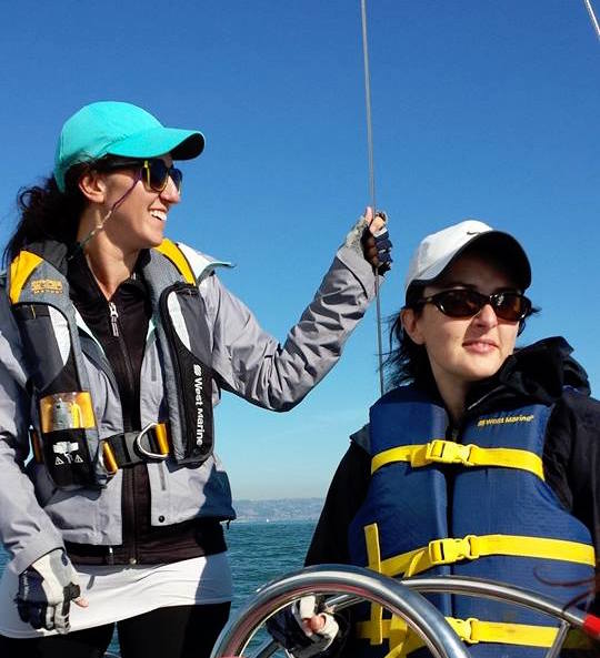 2019 Captain Kira Maixner (left), Instructor & Panelist Moderator re. Women & Sailing in the SF Bay